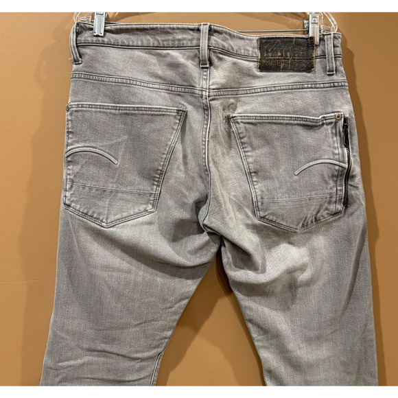 G Star Raw Jeans Mens Stean Tapered Leg Gray JNCO Style Stretch Size 32 x 31 - Picture 8 of 13
